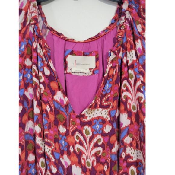 Anthropologie Dress Womens Medium Robin Tiered Mini Dress Ruffle V-neck Dress - Picture 5 of 12